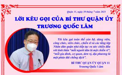 Lời kêu gọi của Bí Thư Quận Ủy Trương Quốc Lâm